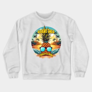 Sandy Toes With Pineapple Bros Crewneck Sweatshirt